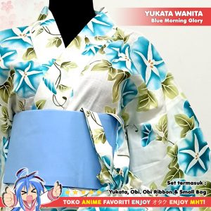 Yukata Wanita : Blue Morning Glory - Toko Yukata.com